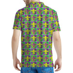 Mardi Gras Fleur De Lis Pattern Print Men's Polo Shirt