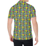 Mardi Gras Fleur De Lis Pattern Print Men's Shirt