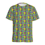 Mardi Gras Fleur De Lis Pattern Print Men's Sports T-Shirt