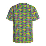 Mardi Gras Fleur De Lis Pattern Print Men's Sports T-Shirt