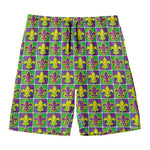 Mardi Gras Fleur De Lis Pattern Print Men's Swim Trunks