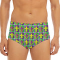 Mardi Gras Fleur De Lis Pattern Print Men's Triangle Swim Briefs
