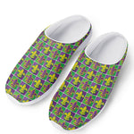 Mardi Gras Fleur De Lis Pattern Print Mesh Casual Shoes