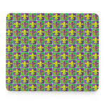 Mardi Gras Fleur De Lis Pattern Print Mouse Pad
