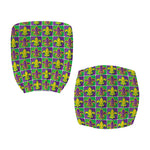 Mardi Gras Fleur De Lis Pattern Print Office Chair Cover