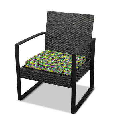 Mardi Gras Fleur De Lis Pattern Print Outdoor Seat Cushion Cover