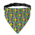 Mardi Gras Fleur De Lis Pattern Print Over The Collar Dog Bandana