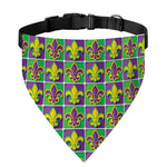 Mardi Gras Fleur De Lis Pattern Print Over The Collar Dog Bandana