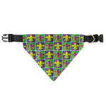 Mardi Gras Fleur De Lis Pattern Print Over The Collar Dog Bandana