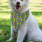 Mardi Gras Fleur De Lis Pattern Print Over The Collar Dog Bandana