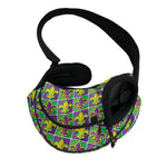 Mardi Gras Fleur De Lis Pattern Print Pet Sling Carrier