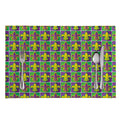 Mardi Gras Fleur De Lis Pattern Print Placemat