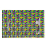 Mardi Gras Fleur De Lis Pattern Print Placemat