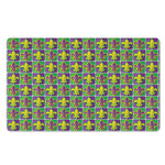 Mardi Gras Fleur De Lis Pattern Print Polyester Doormat