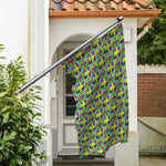 Mardi Gras Fleur De Lis Pattern Print Polyester Flag