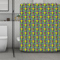 Mardi Gras Fleur De Lis Pattern Print Polyester Shower Curtain