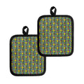 Mardi Gras Fleur De Lis Pattern Print Pot Holders