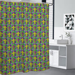 Mardi Gras Fleur De Lis Pattern Print Premium Shower Curtain
