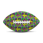 Mardi Gras Fleur De Lis Pattern Print Rugby Ball