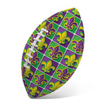 Mardi Gras Fleur De Lis Pattern Print Rugby Ball