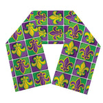 Mardi Gras Fleur De Lis Pattern Print Scarf