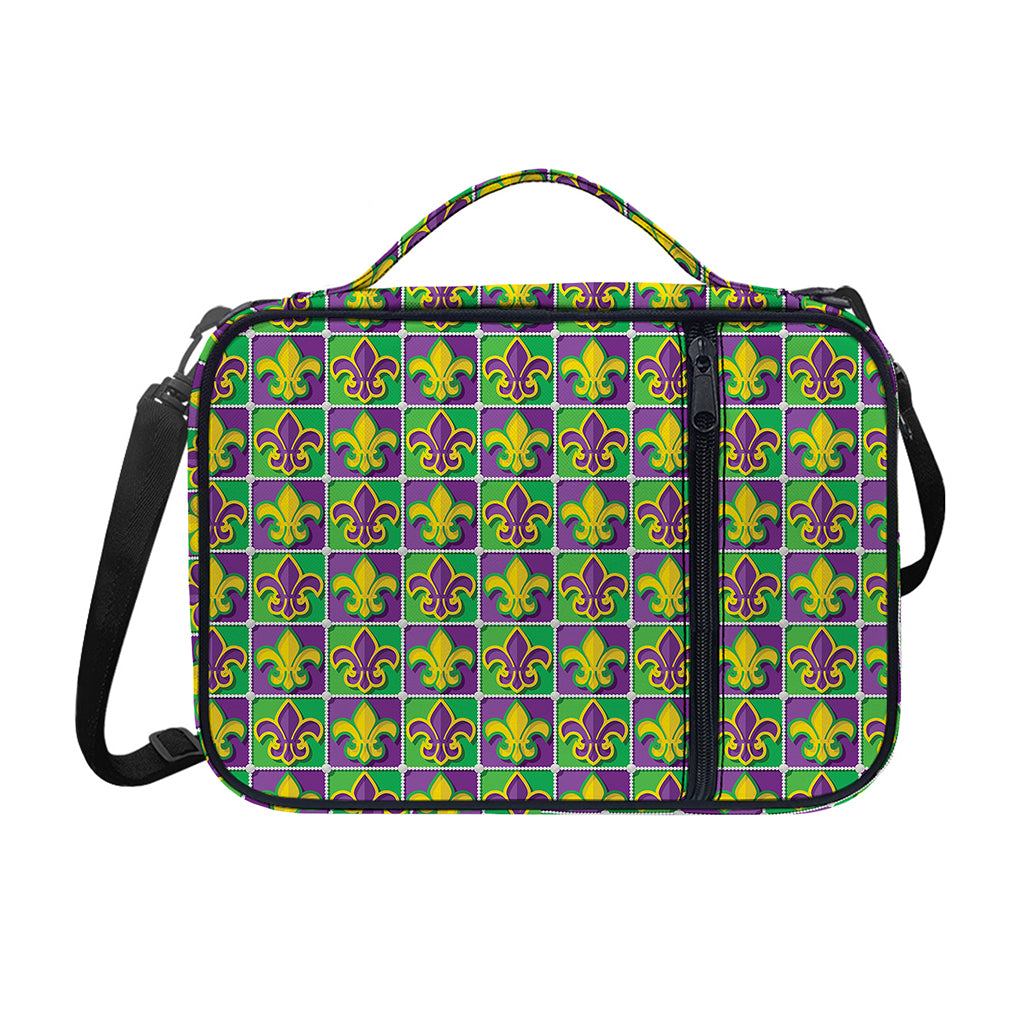 Mardi Gras Fleur De Lis Pattern Print Shoulder Strap Bible Bag
