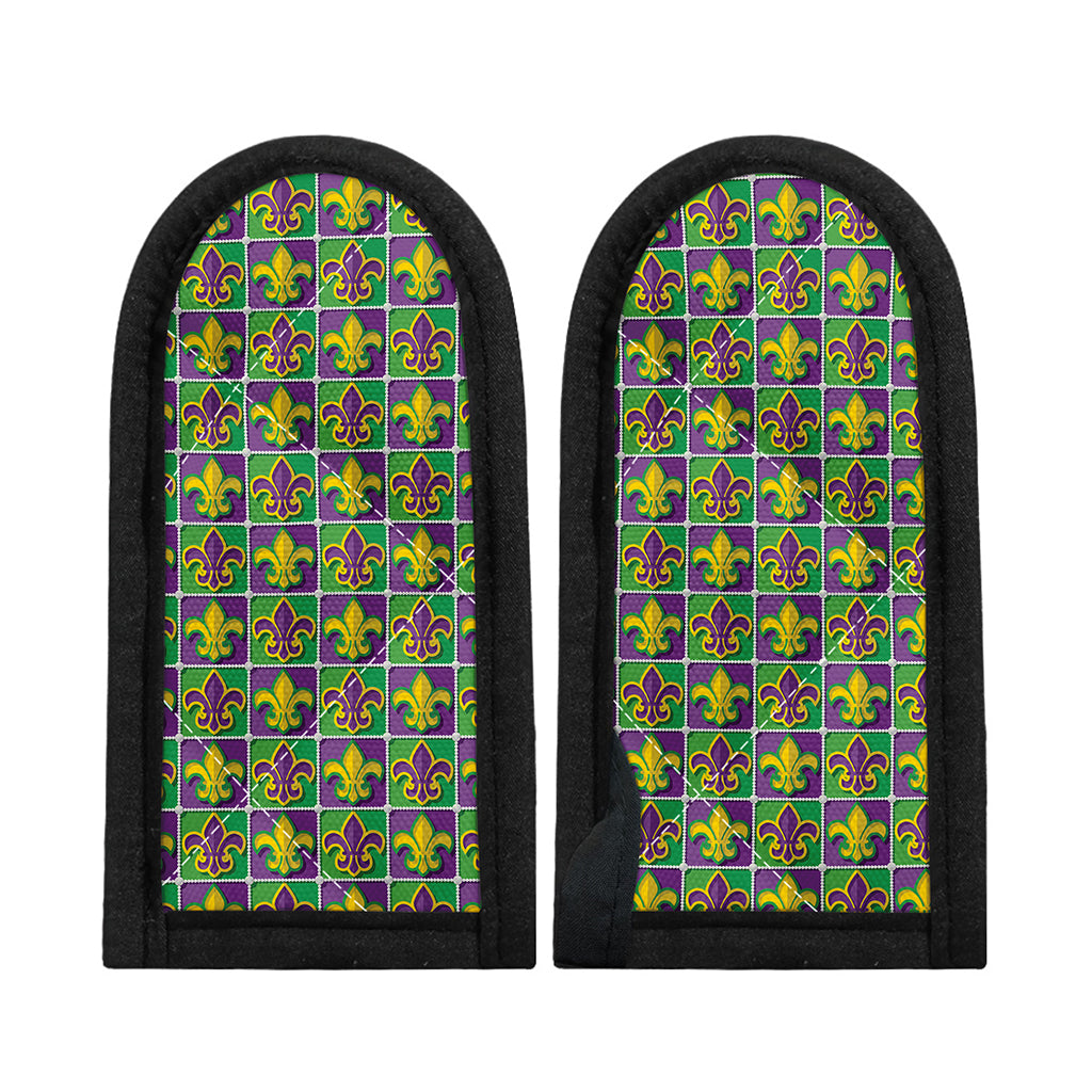 Mardi Gras Fleur De Lis Pattern Print Skillet Handle Cover
