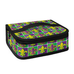 Mardi Gras Fleur De Lis Pattern Print Small Lunch Bag
