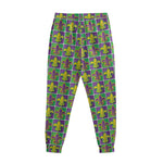 Mardi Gras Fleur De Lis Pattern Print Sweatpants