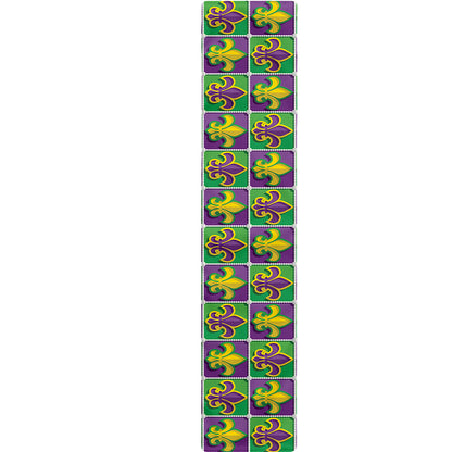 Mardi Gras Fleur De Lis Pattern Print Table Runner
