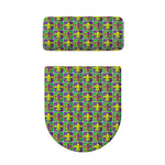 Mardi Gras Fleur De Lis Pattern Print Toilet Lid And Tank Cover Set