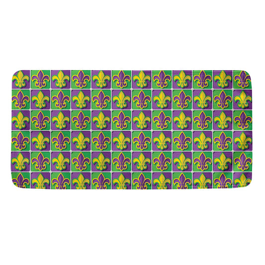 Mardi Gras Fleur De Lis Pattern Print Towel