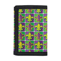 Mardi Gras Fleur De Lis Pattern Print Trifold Wallet
