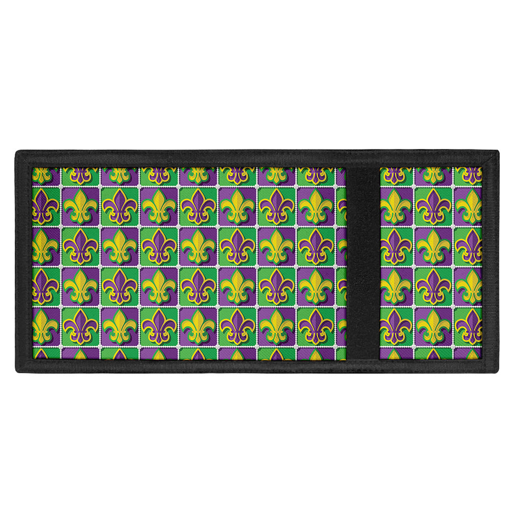 Mardi Gras Fleur De Lis Pattern Print Trifold Wallet
