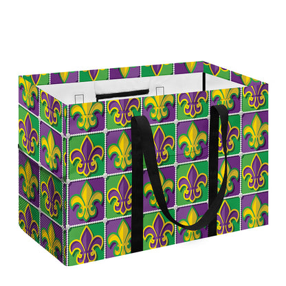 Mardi Gras Fleur De Lis Pattern Print Utility Tote Bag