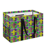 Mardi Gras Fleur De Lis Pattern Print Utility Tote Bag