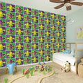 Mardi Gras Fleur De Lis Pattern Print Wall Sticker