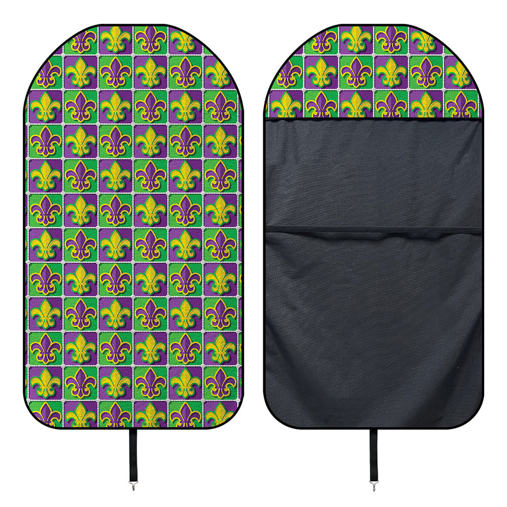 Mardi Gras Fleur De Lis Pattern Print Waterproof Car Seat Cover