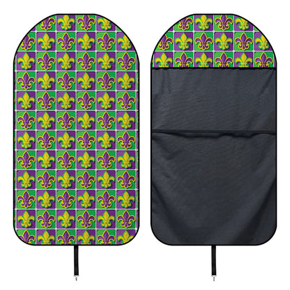 Mardi Gras Fleur De Lis Pattern Print Waterproof Car Seat Cover
