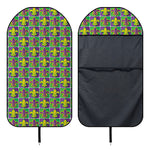 Mardi Gras Fleur De Lis Pattern Print Waterproof Car Seat Cover