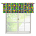 Mardi Gras Fleur De Lis Pattern Print Window Valance