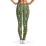 Mardi Gras Fleur De Lis Pattern Print Women's Leggings