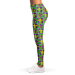 Mardi Gras Fleur De Lis Pattern Print Women's Leggings