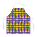 Mardi Gras Harlequin Pattern Print Adjustable Apron