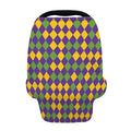 Mardi Gras Harlequin Pattern Print Baby Seat Cover