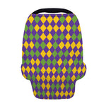 Mardi Gras Harlequin Pattern Print Baby Seat Cover