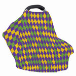 Mardi Gras Harlequin Pattern Print Baby Seat Cover