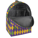 Mardi Gras Harlequin Pattern Print Backpack