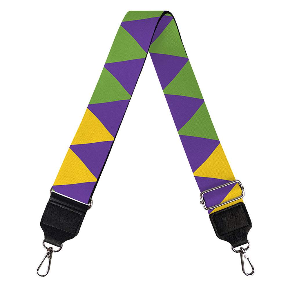 Mardi Gras Harlequin Pattern Print Bag Strap