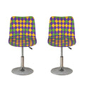 Mardi Gras Harlequin Pattern Print Bar Stool Covers